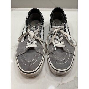 Vans Paisley Grey Suede Uni-Sex Shoes Size M 7 W 8.5